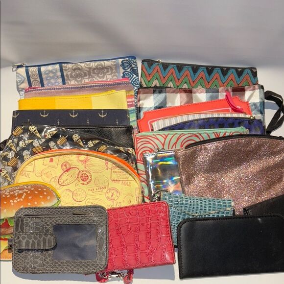 Assorted Colorful Clutch and Wallet Set - Picture 1 of 6